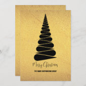 Abstracte uitnodiging voor kerstboombranche (Voorkant / Achterkant)