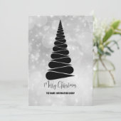 Abstracte uitnodiging voor kerstboombranche (Staand voorkant)