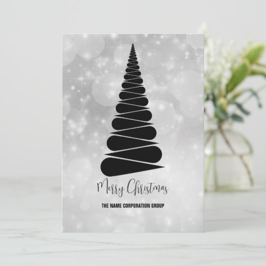 Abstracte uitnodiging voor kerstboombranche (Staand voorkant)