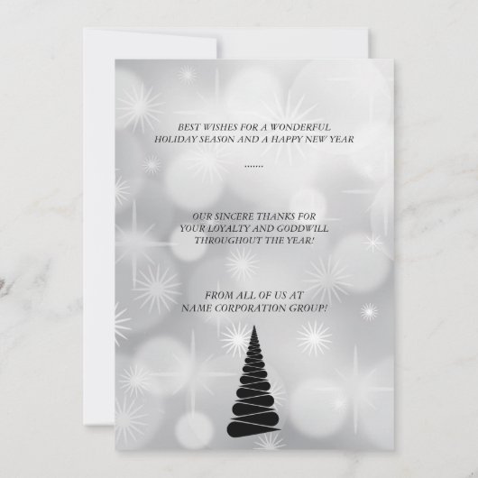 Abstracte uitnodiging voor kerstboombranche (Achterkant)