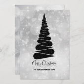 Abstracte uitnodiging voor kerstboombranche (Voorkant / Achterkant)