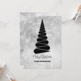 Abstracte uitnodiging voor kerstboombranche