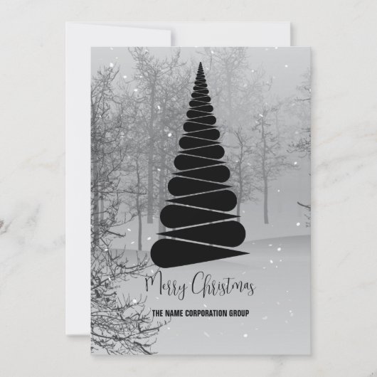 Abstracte uitnodiging voor kerstboombranche (Voorkant)