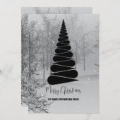 Abstracte uitnodiging voor kerstboombranche (Voorkant / Achterkant)