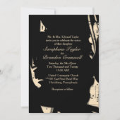 Abstracte uitnodiging voor muziek in zwart-wit en (Voorkant)