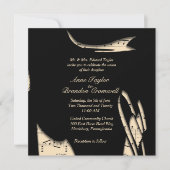 Abstracte uitnodiging voor muziek in zwart-wit en  (Voorkant)