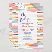 Abstracte uitnodiging voor penseelstreken (Voorkant / Achterkant)