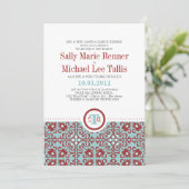 Abstracte uitnodiging voor tapijtschelp (Staand voorkant)