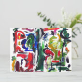 Abstracte uitnodiging voor "Typische dag" (Staand voorkant)