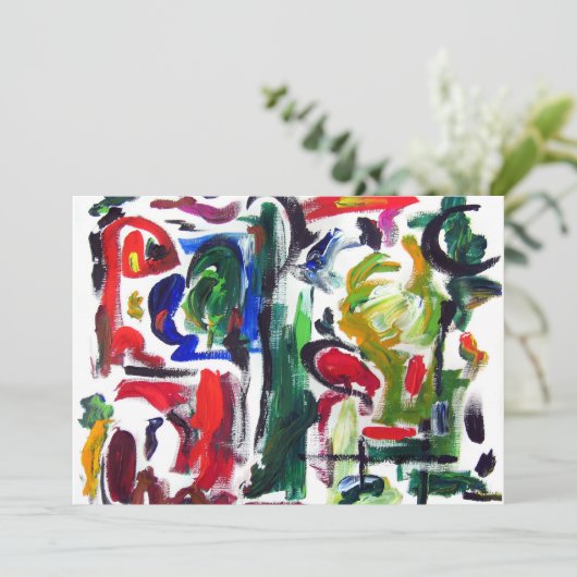 Abstracte uitnodiging voor "Typische dag" (Staand voorkant)