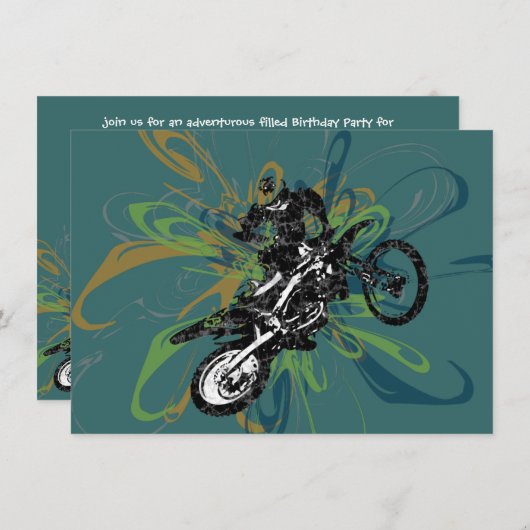 Abstracte uitnodigingen van de Aangepaste Partij v (Voorkant / Achterkant)