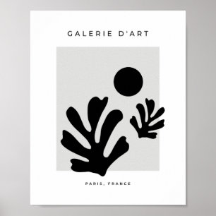 Abstracte uitsnijdende vormen Moderne minimalistis Poster
