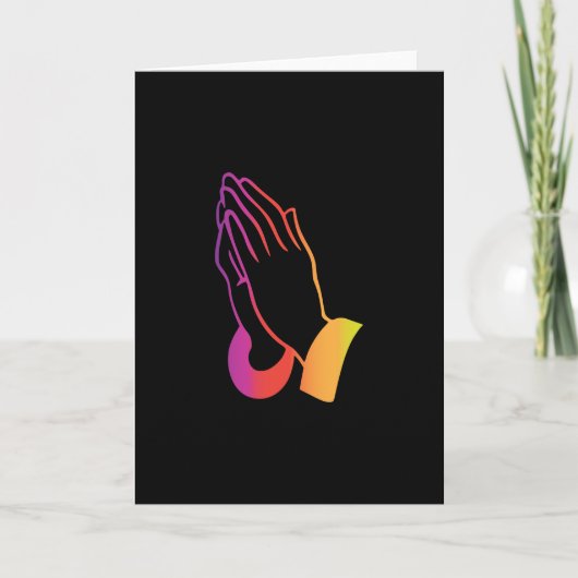 Abstracte uitzicht van Praying Hands Kaart (Voorkant)