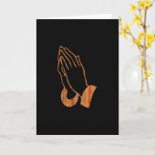 Abstracte uitzicht van Praying Hands Kaart (Gele Bloem)