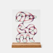 Abstracte 'uitziende' glasdecoratie acryl bord (Voorkant)