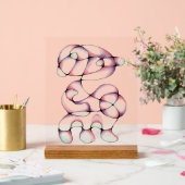 Abstracte 'uitziende' glasdecoratie acryl bord (Huwelijk)