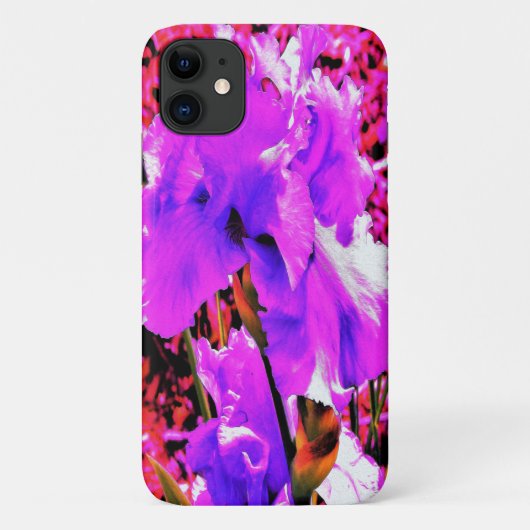 Abstracte Ultra Violet Paarse Iris op rood Case-Mate iPhone Case (Achterkant)