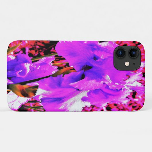 Abstracte Ultra Violet Paarse Iris op rood Case-Mate iPhone Case (Achterkant (horizontaal))