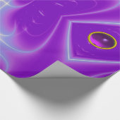 ABSTRACTE ULTRA VIOLET PAARSE LICHTE WAVES, ZWIRLS CADEAUPAPIER (Hoek)