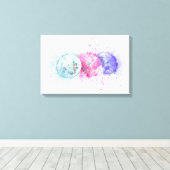 Abstracte Umbrella Art Canvas Afdruk (Insitu (Houten vloer))