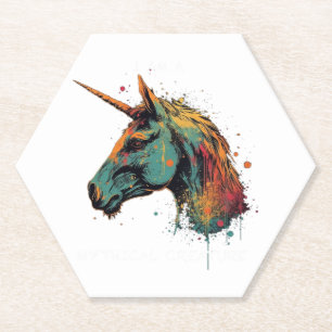 Abstracte Unicorn Kartonnen Onderzetters