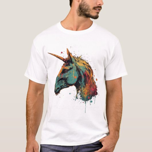 Abstracte Unicorn T-shirt (Voorkant)