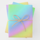 Abstracte Unicorn Vibes Pastel Rainbow Art Inpakpapier Vel (In situ)