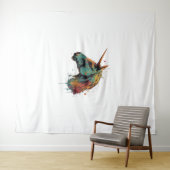 Abstracte Unicorn Wandkleed (In Situ (horizontaal))