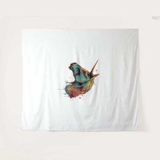 Abstracte Unicorn Wandkleed (Voorkant (horizontaal))