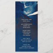 Abstracte unieke marineblauwe inkt schilderij brui menu (Voorkant)