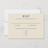 Abstracte unieke marineblauwe inkt schilderij brui RSVP kaartje (Voorkant)