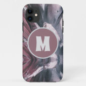 Abstracte unieke zilverananassepikogrammen Case-Mate iPhone case (Achterkant)