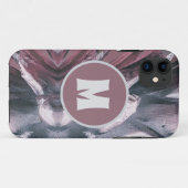 Abstracte unieke zilverananassepikogrammen Case-Mate iPhone case (Achterkant (horizontaal))