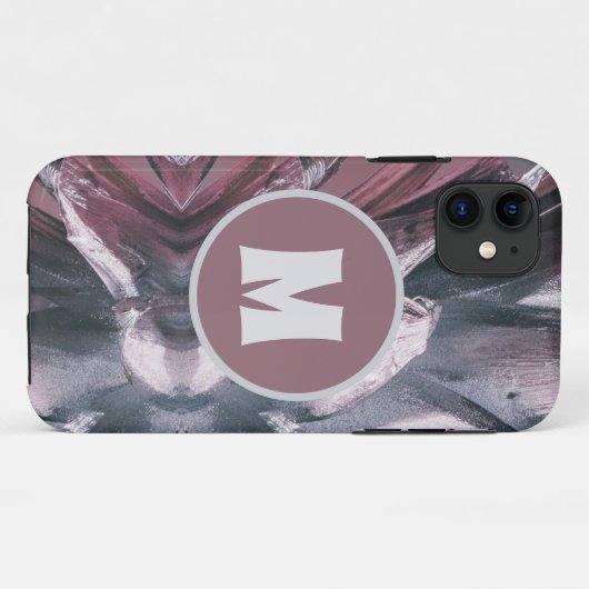 Abstracte unieke zilverananassepikogrammen Case-Mate iPhone case (Achterkant (horizontaal))