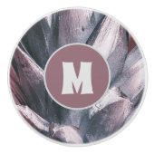 Abstracte unieke zilverkleurige anananassepieken keramische knop (Voorkant)