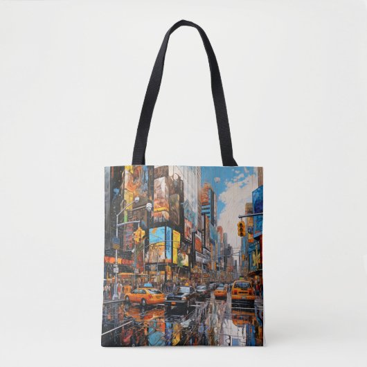 Abstracte Urban City Street Painting Tote Bag (Voorkant)