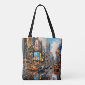Abstracte Urban City Street Painting Tote Bag (Achterkant)
