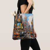 Abstracte Urban City Street Painting Tote Bag (Dichtbij)