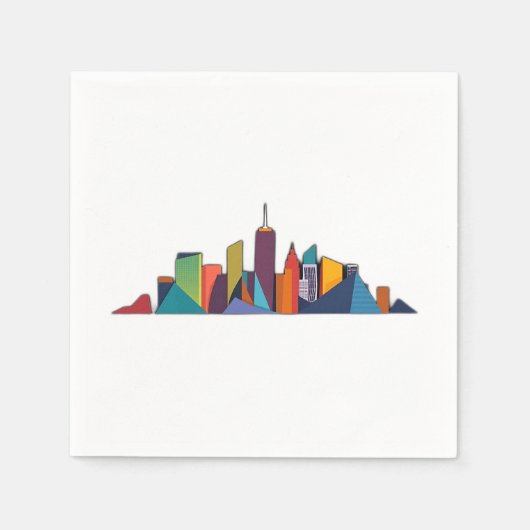 Abstracte Urban Skyline Vector Servet (Voorkant)