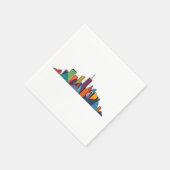 Abstracte Urban Skyline Vector Servet (Hoek)