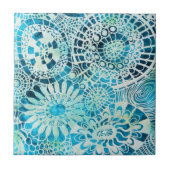 Abstracte Urchin en Opihi partij tropisch patroon Tegeltje (Voorkant)