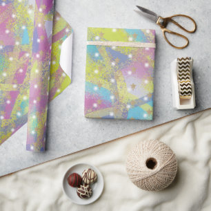 Abstracte Vakantie Kleurrijk Regenboogpatroon Cadeaupapier