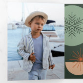 Abstracte vakantiecirkels drieluik wenskaart (Binnenzijde eerst)