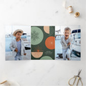 Abstracte vakantiecirkels drieluik wenskaart (Binnen)