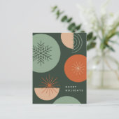 Abstracte vakantiecirkels feestdagenkaart (Staand voorkant)