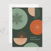 Abstracte vakantiecirkels feestdagenkaart (Voorkant / Achterkant)