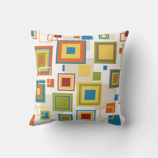 Abstracte vakken kussen (Achterkant)