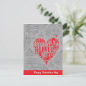 Abstracte Valentijnse typografie Kaart (Staand voorkant)