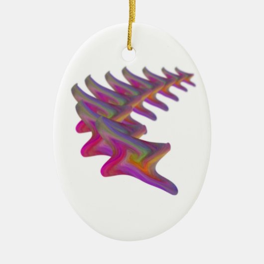 Abstracte vallende ster, geschenken keramisch ornament (Voorkant)