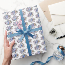Abstracte varens en bloemen cadeaupapier
